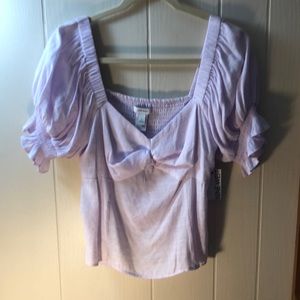 Nine West L purple top NWT